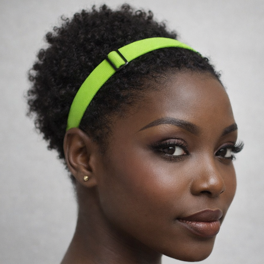 Green Adaptiband Headbands for Natural Hair - Adjustable 15 to 30 inches Non Slip Head Bands - Perfect Headband for Natural Hair Adjust To Fit 4C, Curly Hair, Locs, Sisterlocks, Afro Hairstyles