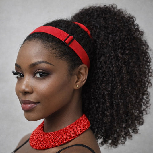 Passion Red Braided Beaded Necklace