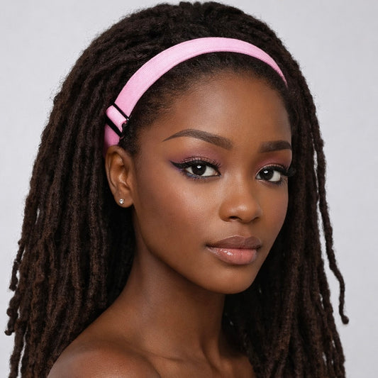 Pink Adaptiband Headbands for Natural Hair - Adjustable 15 to 30 inches Non Slip Head Bands - Perfect Headband for Natural Hair Adjust To Fit 4C, Curly Hair, Locs, Sisterlocks, Afro Hairstyles