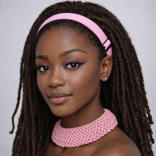 Pretty in Pink Braided Beaded Necklace