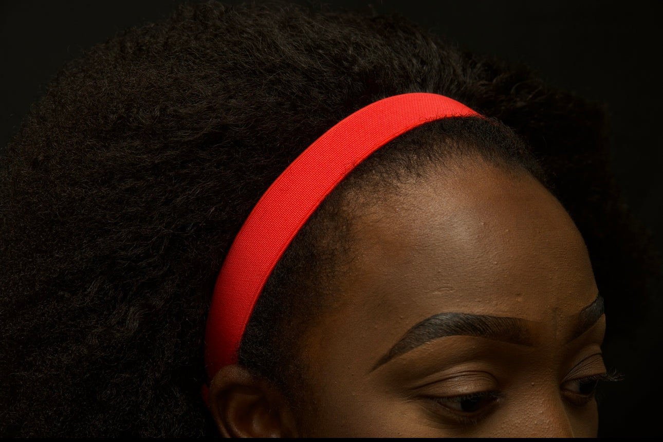 Red Adaptiband Headbands for Natural Hair - Adjustable 15 to 30 inches Non Slip Head Bands - Perfect Headband for Natural Hair Adjust To Fit 4C, Curly Hair, Locs, Sisterlocks, Afro Hairstyles